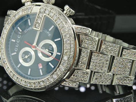 mens iced out gucci watch